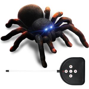 Aerbee RC Spider Tarantula, Wireless Remote Control High Simulation Spider Toy with Glowing Eyes, Perfect for Joke Game Kids Playing