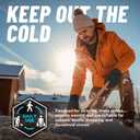 2 x Whiteleopard Men's Winter Gloves Warm Lining Elastic Cuff - Knit Stretchy Cold Weather Warm Knit Thick Gloves Mittens (Black, M)