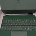 HOU Keyboard Case for iPad Air 11 inch 2025 (M3)/2024 (M2)&iPad Pro 11 Inch(4th/3rd/2nd/1st) Gen 2022,iPad Air 5th&4th Generation Case with Keyboard,Magic-Stand, Multi-Touch Trackpad,Backlight,Green