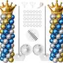 Balloon Column Stand Kit Sets of 2, 80 Inch Adjustable Balloon Stand Balloons Tower Pillar with Reusable Metal Telescopic Structure for Wedding, Birthday, Baby Shower, Graduation Party Decoration