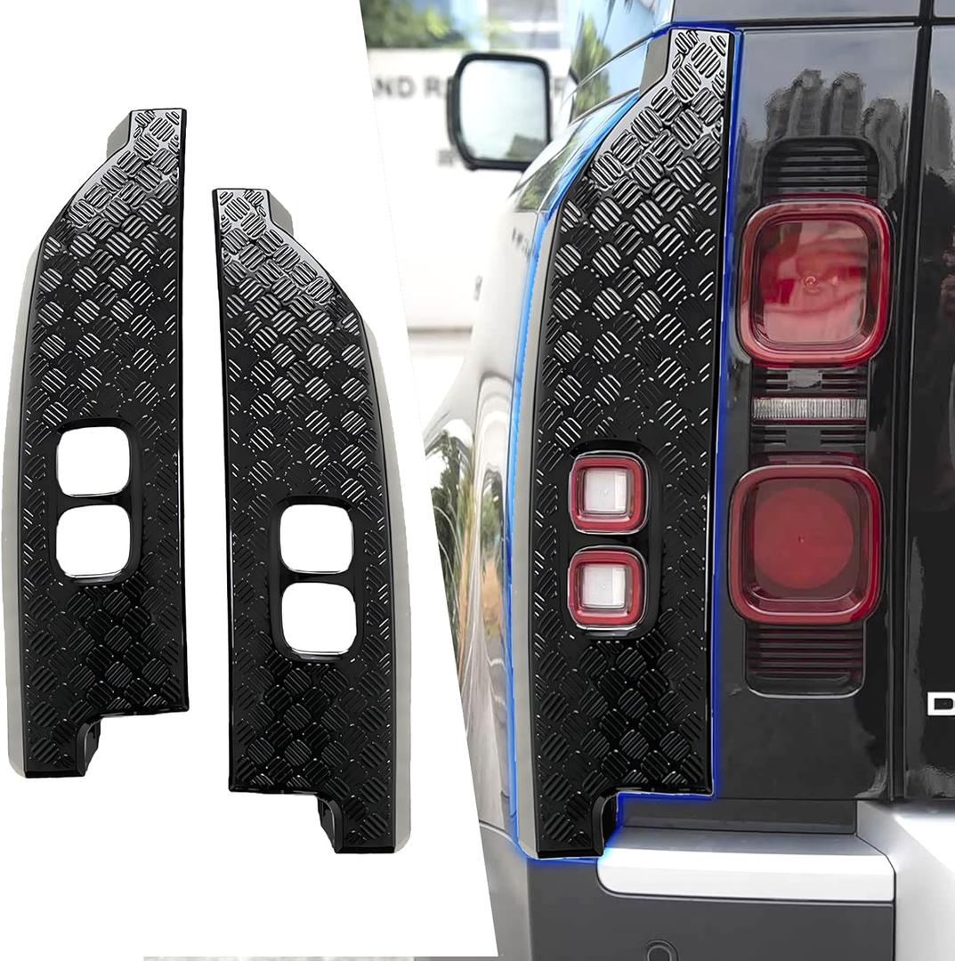 Rear Tail Light Armor Guards Cover Compatible with 2020-2025 Land Rover Defender 90/110/130 High-Density ABS Anti-Scratch Protectors | Rugged Exterior Trim Kit for Off-Road Parking Highway Protection