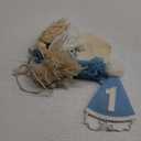 1st Birthday Decorations for Baby Boy Blue Handmade High Chair Banner with Cone Hat for Boy First Birthday Wall Hangings Decorations