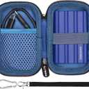 LTGEM Hard Case Compatible with Samsung T7 Shield T9 Portable SSD Solid State Drive,Blue (1.Black outer+Blue inner)