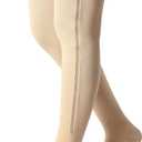 Newcotte Compression Socks with Zipper for Women Thigh High Compression Stockings 20-30mmhg Support Socks for Women Men (L)