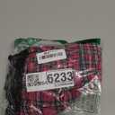 Lidogirl Women Tie-Front Crop Top And Lace Trim Plaid Skirt Set With Stockings XS-2XL (Small, Pink)