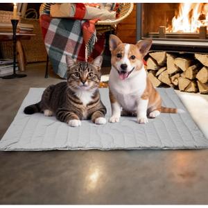 Self Warming Cat Dog Bed Mat, Cat Self Heating Mat, Non-Slip & Foldable for Dog/Cat Up to 50 lbs for Indoor Outdoor Non-Electric (36 x 23 in)