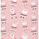 Christmas Pink Santa Crib Sheets Soft Breathable Fitted Baby Crib Sheets Mattress Cover for Girl Boys, 52" x 28" x 9"