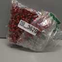 DIYASY Artificial Red Berry Stems,20 Pcs 7.8 Inch Glitter Christmas Tree Picks for Christmas Tree Ornaments,DIY Xmas Wreath, Holiday and Home Decoration