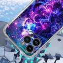 Beaucov Case for iPhone 15 Pro Max,Purple Mandala Galaxy Sky Drop Protection Shockproof Case TPU Full Body Protective Scratch-Resistant Cover for iPhone 15 Pro Max
