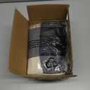 Amazon Basics Chunky Knit Throw Blanket, Lightweight Polyester with Textured Cross-Check Pattern and Fringed Edges, 50 x 60 Inch, Ivory with Blue