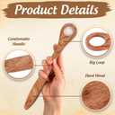 Wooden Danish Dough Whisk, Bread Whisking Tool for Mixing Sourdough, Egg and Flour Mixer Whisk, Traditional Bread Baking Tools and Supplies.