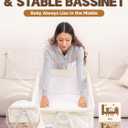 Baby Bassinet Bedside Sleeper - Upgrade Safety Bassinets with Crib Sheet, Easy to Move, 4 Adjustable Height Bedside Bassinet for Infant Newborn, Cream | More Safer