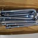 12 Pcs Galvanized Anchor Bolts, 1/2 x 8 Anchor Bolts with Nuts and Washers, J Bolts for Concrete Pouring, Post Anchor and Wood Construction