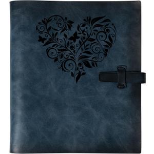 Photo Album 4x6 200 Photos, Genuine Leather Photo Albums with Writing Space with 30 Writing Paper, Travel Family Wedding Kids Graduation Ultrasound Baby Picture Album Scrapbook Photo Album LOVE