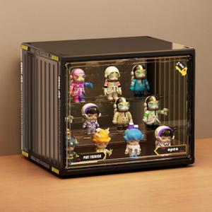Acrylic Display Case Stand for Figures Unique Design 3 Tier Display Box for Collectibles Stackable Dustproof Clear Display Stand for Pop Mart Action Figures