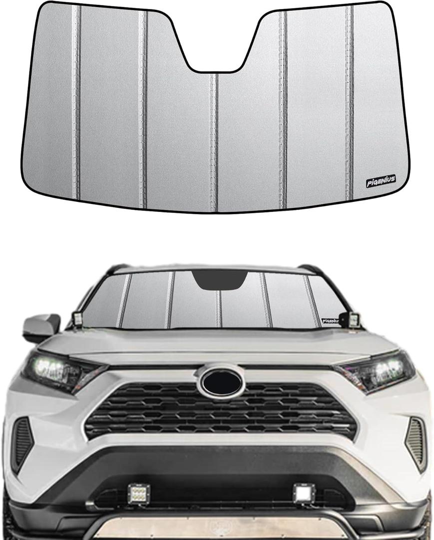Windshield Sun Shade for Toyota RAV4 2019-2025, RAV4 Prime 2021-2025 - Safeguard (Grey(Safeguard))