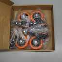 Caster Wheels Heavy Duty 3 Inch Stem Caster 1600Lbs, Threaded Stem Casters 3/8"-16 x 1(Stem Diameter 3/8", Stem Length 1"), Safety Locking Caster Set of 4, Industrial Castor Wheels for Cart,Furniture