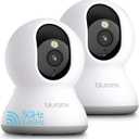 Blurams 5G Cameras for Home Security, 2K Pet Camera with Phone App, 360 PTZ Indoor Camera w/Dual-Band WiFi6, Free Human/Motion/Sound Detection, 2-Way Talk, Night Vision, Compatible with Alexa, 2Pack