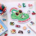 Valentine's Day Exchange Cards - 36 Sets Valentine Activity Card with Shoe Charms Bulk for Kids - Funny Valentine Exchange Card for Classroom Class Gifts Goodie Bag Party Favors