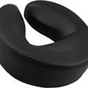 EBANKU Massage Face Cradle Cushion for Massage Tables, Universal Crescent Headrest Face Rest Neck Head Cushion Pillow for Massage Chairs Spa Bed (Black)