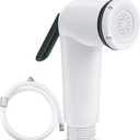 Wenqik On/off Standard Trigger Sprayer Handle Plastic Bidet Spray Head with 1/2" Connecting Hose Bidet Attachments for RV Water Outlets, White