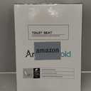 Black Elongated Toilet Seat Natural Wood Toilet Seat with Zinc Alloy Hinges, Easy to Install also Easy to Clean, Scratch Resistant Toilet Seat by Angol Shiold (Elongated, Black)