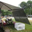 Leaveshade RV Awning Sun Shade Screen 10' X 20' 3'' (Fit for 21' Awning) Mesh Sunshade for RV Awning Sunscreen Block Front Glare Motorhome Camping Trailer Awning Shadescreen (Black)