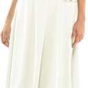 Maison Tara Women's Square Neck Belted Midi Dress with Pockets Size 10 (White)