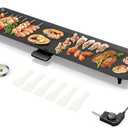 KOTEK 35" Electric Griddle, Nonstick Extra Large XL Teppanyaki Grill 2000W
212℉–464℉, Long Flat Top Skillet w/ 5 Temp Settings, Drip Tray & Cool Handles for Indoor/Outdoor/BBQ/Pancake/Breakfast