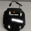 George Foreman 2-Serving Classic Plate Electric Indoor Grill and Panini Press, Black, Small Compact Size, GR10B
