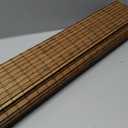 UNISHADES Cordless Bamboo Roman Shades for Windows, Blinds Size (34.5" W 64" H) Colour (Highfield Teak)