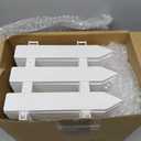48 Pack White Classic Garden Fence Panels with 48 Fence Inserts, 6.69'' L x 7.87'' H