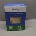 50 Pack (100-Piece) 32 oz Meal Prep Containers Reusable with Easy Open Lids, Sturdy Leakproof Food Safe, Microwave Freezer Dishwasher Safe, To Go Take Out Plastic Food Storage Pans with Lids, Black