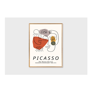 Printed Canvas Painting Wall Art Black And White Gallery Wall Picasso Poster Prints Trendy Wall Art Print Modern Home and Bedroom Decoration 16x24inch Without Frame
