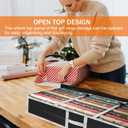 Christmas Gift Wrapping Paper Organizer Storage Bags,Plastic Container for Holiday Supplies & Accessories, Gift Bag Organizer, Under Bed Wrapping Paper Storage (Black)