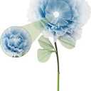 Wedding Giant Electric Artificial Flower: Auto-Open Organza Flower Decorations with Light - Large Floor Stand Blooming Flower Home Decor - Huge Banquet for Birthday Party Display (Blue, 23.62 IN)