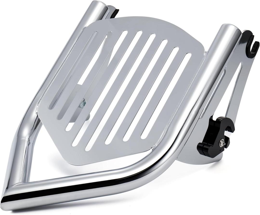 MoKitDora Touring Luggage Rack Rear Grab Handles Bracket for 2009-Later Harley Road Glide Road King Street Glide Electra Glide, Chrome