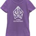 Disney Girls Pixar Lightyear Star Command Girls Short Sleeve Tee Shirt (Medium, Purple Berry)