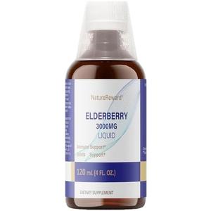 naturereward Elderberry Syrup - Organic, Immune Support Supplement, Vegan, Non-GMO, Immune Boosters, 4 Fl Oz,120ml