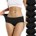 TIICHOO Womens Underwear Cotton Stretch Ladies Hipster Panties Full Coverage Pack of 8, 2XL