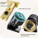 Euvovito 6 Pack Matte Black Privacy Door Knobs Interior, Sleek Reversible Black Interior Door Knobs, Heavy Duty Indoor Door Knobs for Bedroom/Bathroom