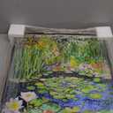 Impressionist Pond Framed Impressionism 1 Piece Canvas Wall Art/Monet And Van Gogh Inspired Art, 31.5" x 37.5", Gold Frame