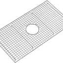 CIPOTAL 29.5 in. x 15.5 in. Centre Drain Sink Protector with Supersoft Silicone Feet in 304 Grade Stainless Steel