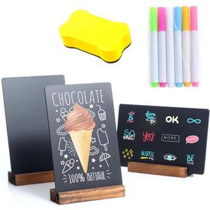 3 Pack 5x7 in Chalkboard Sign Small Chalkboard Decorative Chalkboard with Base Family Message Chalkboard Kid Chalkboard Store Poster Display