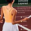 2 x RUNNING GIRL Sports Bras for Women High Impact Seamless Ribbed Longline High Neck Workout Crop Tank Tops Padded (Orange, XL)