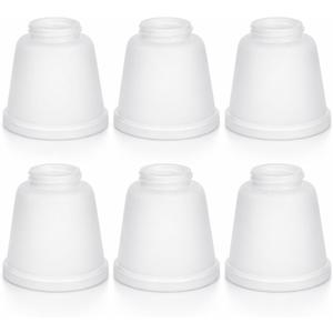 6 Pcs Frosted Glass Globes for Ceiling Fan Lights Covers Glass Lamp Shade Replacement for E26 Chandelier Table Wall Sconce, 2-1/8" Fitter, 4-5/8" Diameter x 4-1/2" Height