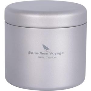 Boundless Voyage Titanium Small Tin Can Box Canister Tea Tins Coffee Tins Food Storage Container for Tea,Coffee, Herb, Candy, Chocolate, Sugar, Spices, Beans