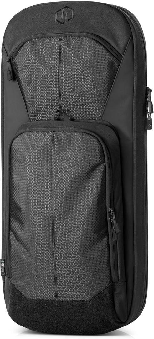 Savior Equipment Specialist Series Covert Tactical Gun Bag Backpack Soft Case with Compartment, Perfect Bug Out Truck Bag, MOLLE Panel, 30 Inch Obsidian Black