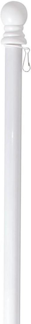 57" White Metal Flag Pole for House Flags Briarwood Lane