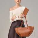 CHUNLI Trendy Satchel Bags for Women Luxury PU Leather Purses Work Tote with Top Handle Large Capacity Shoulder Bag